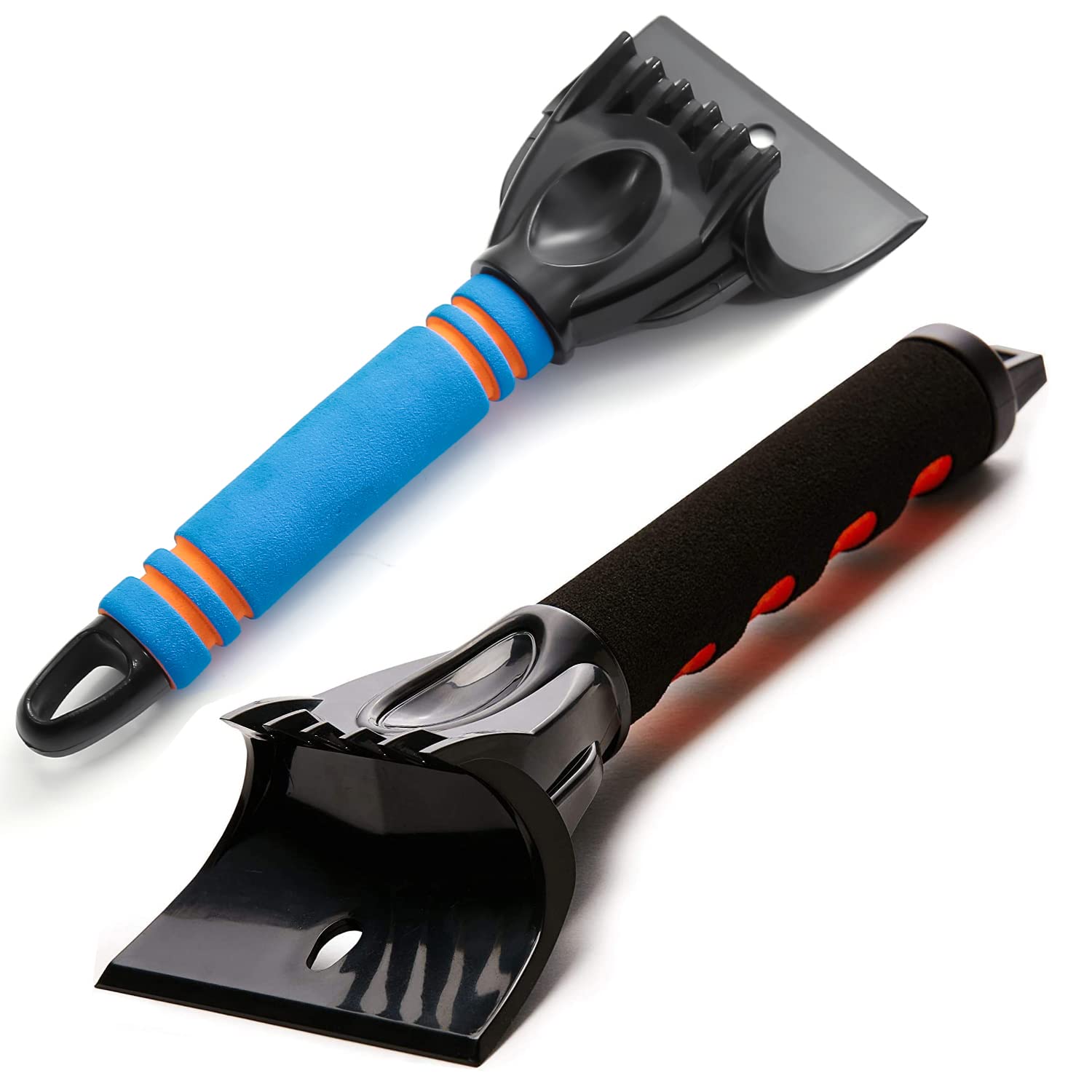 Raniaco2 Pieces Car Windscreen Ice Scraper, Car Window Snow Scraper, 2-in-1 Head for Breaking Ice and Collecting Snow More Efficient