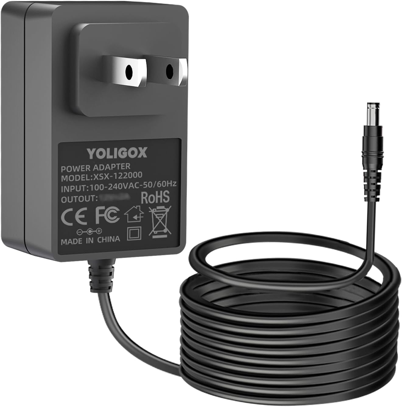12V Power Cord Compatible with Bartesian 55300 55304 55306 55310 Premium Cocktail and Margarita Machine Professional Cocktail Machine 12 Volt Replacement Power Supply PSU