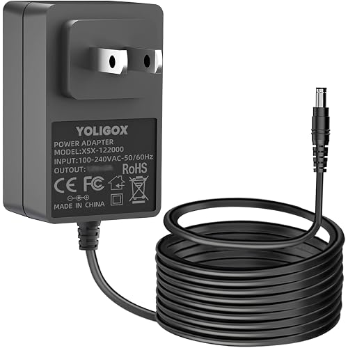 12V Power Cord Compatible with Bartesian 55300 55304 55306 55310 Premium Cocktail and Margarita Machine Professional Cocktail Machine 12 Volt Replacement Power Supply PSU