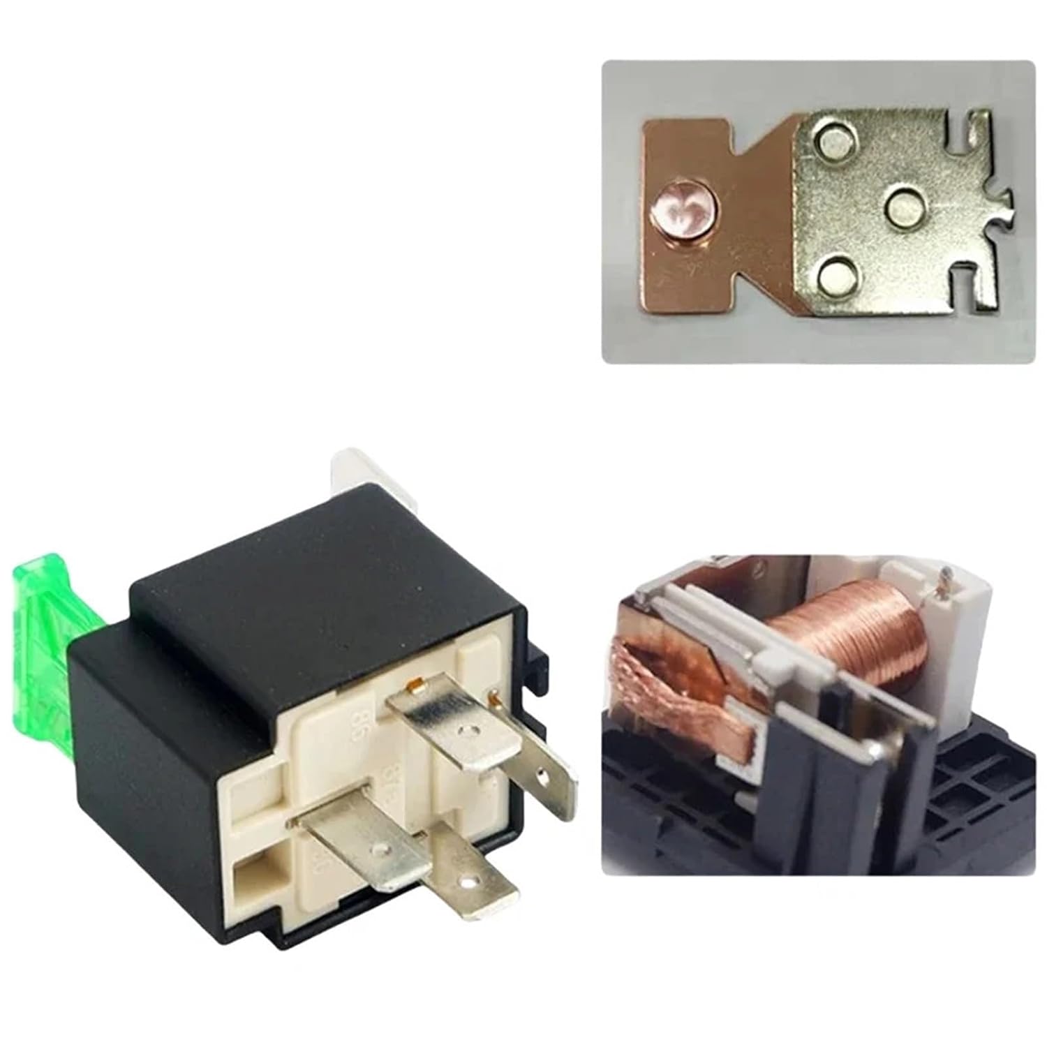 12V DC 4P 5P Automotive Relay with Socket Wire - 30A Normally Open, Waterproof, Flame Retardant, Easy Installation (12V-5P-with-Socket)