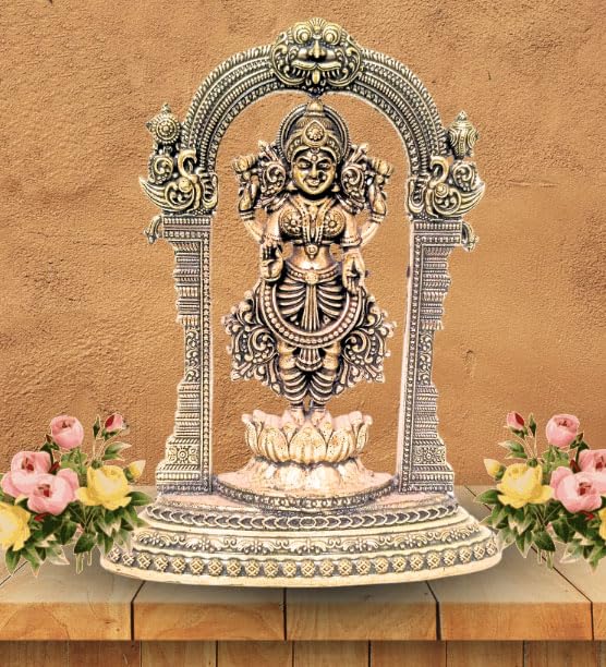 BEXCO Estatua de Diosa Lakshmi de Latón Antiguo 12.7 cm miniatura 4