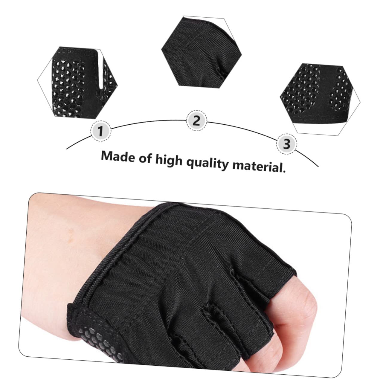 INOOMP 3 Paia Fitness Mezze Dita Culle Guanti Fitness Per Uomo Guanti Ciclismo Per Donna Guanti Esercizio Per Uomo Guanti Equitazione Palm Grip Per Palestra Mezzi Guanti