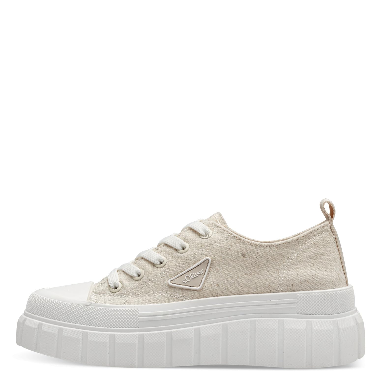 s.Oliver Damen Plateau Sneaker aus Stoff Bequem