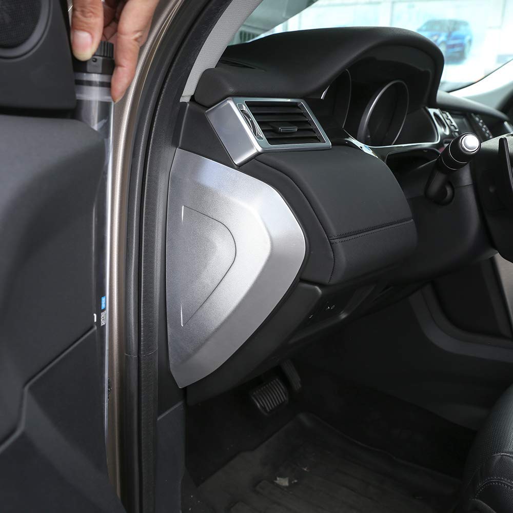YIWANG Stop aluminium samochód boczna tablica rozdzielcza, dekoracja panelu wykończenia 2 szt. do Discovery Sport 2015-2017 akcesoria samochodowe