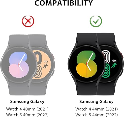 Miniatura 2 de ZUSLAB Protector de pantalla de reloj compatible con Samsung Galaxy Watch 5 de 1.732 pulgadas 2022Watch 4 de 1.732 pulgadas 2021, paquete de 3 fácil