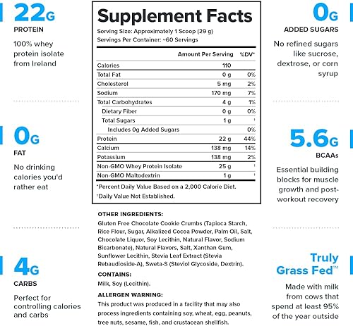 Miniatura 2 de LEGION Whey+ Proteína de Suero Aislado de Vacas Alimentadas con Pasto - Polvo de Proteína de Suero Aislado Bajo en Calorías, Sin OMG, Sin Azúcar,