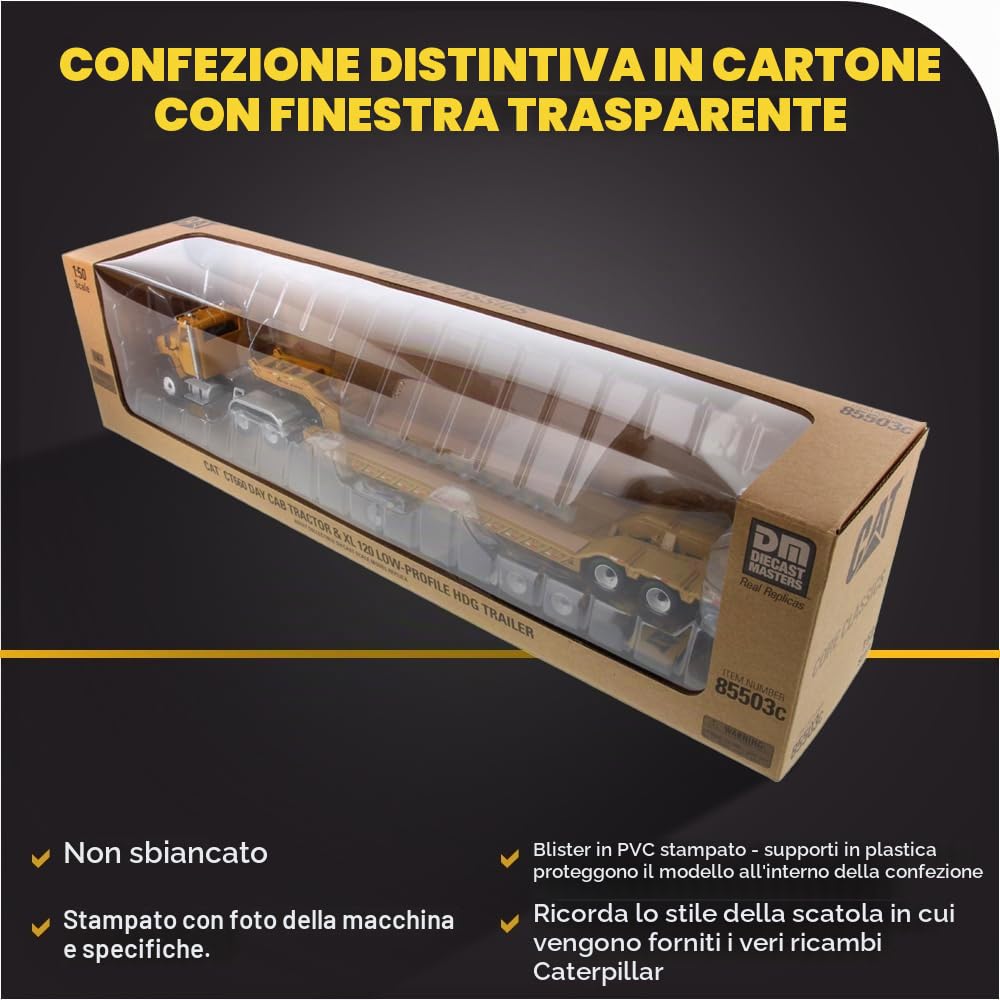 Diecast Masters 85503c - Trattore Cat CT660 Day Cab con rimorchio XL120, scala 1:50, da 14 anni, in scatola di cartone, adatto ai collezionisti