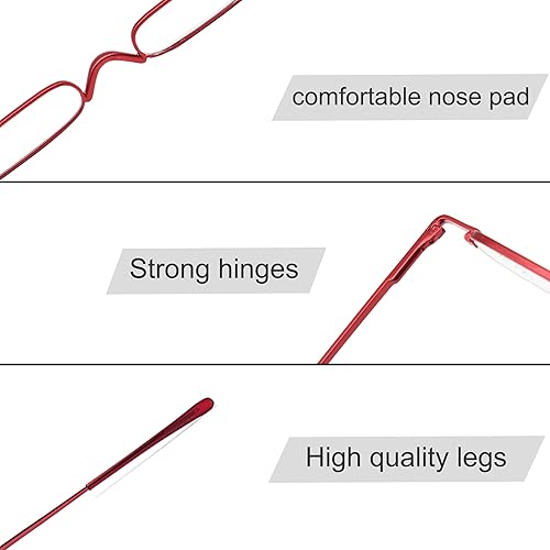 Miniatura 6 de Mini lentes de lectura con bolígrafo delgado con estuche de clip portátil, lectores de bolsillo pequeño para hombres y mujeres