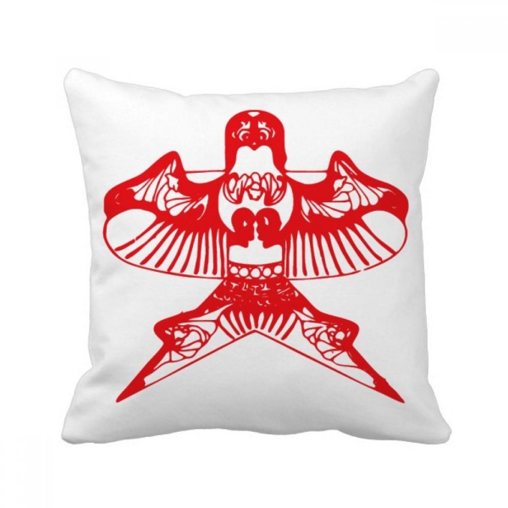 Coussin cerf-volant motif chinois taie oreiller insert décor canapé multicolore