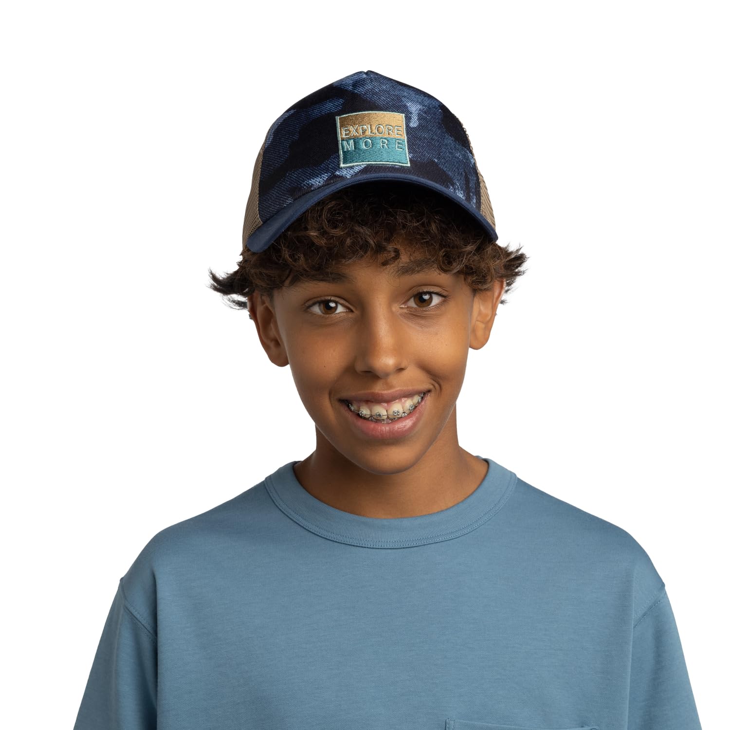 BUFF Czapka Trucker Cap, Night Blue, UNIQUE Unisex Kids, kolor niebiesko-biały, rozmiar uniwersalny