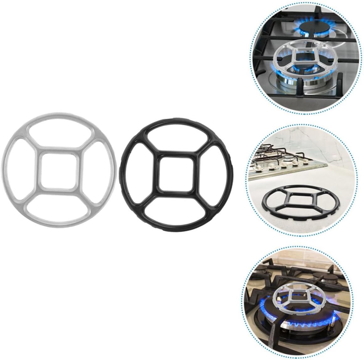 2pcs Alloy Stove Wok Ring Support Rack for Gas Cookers