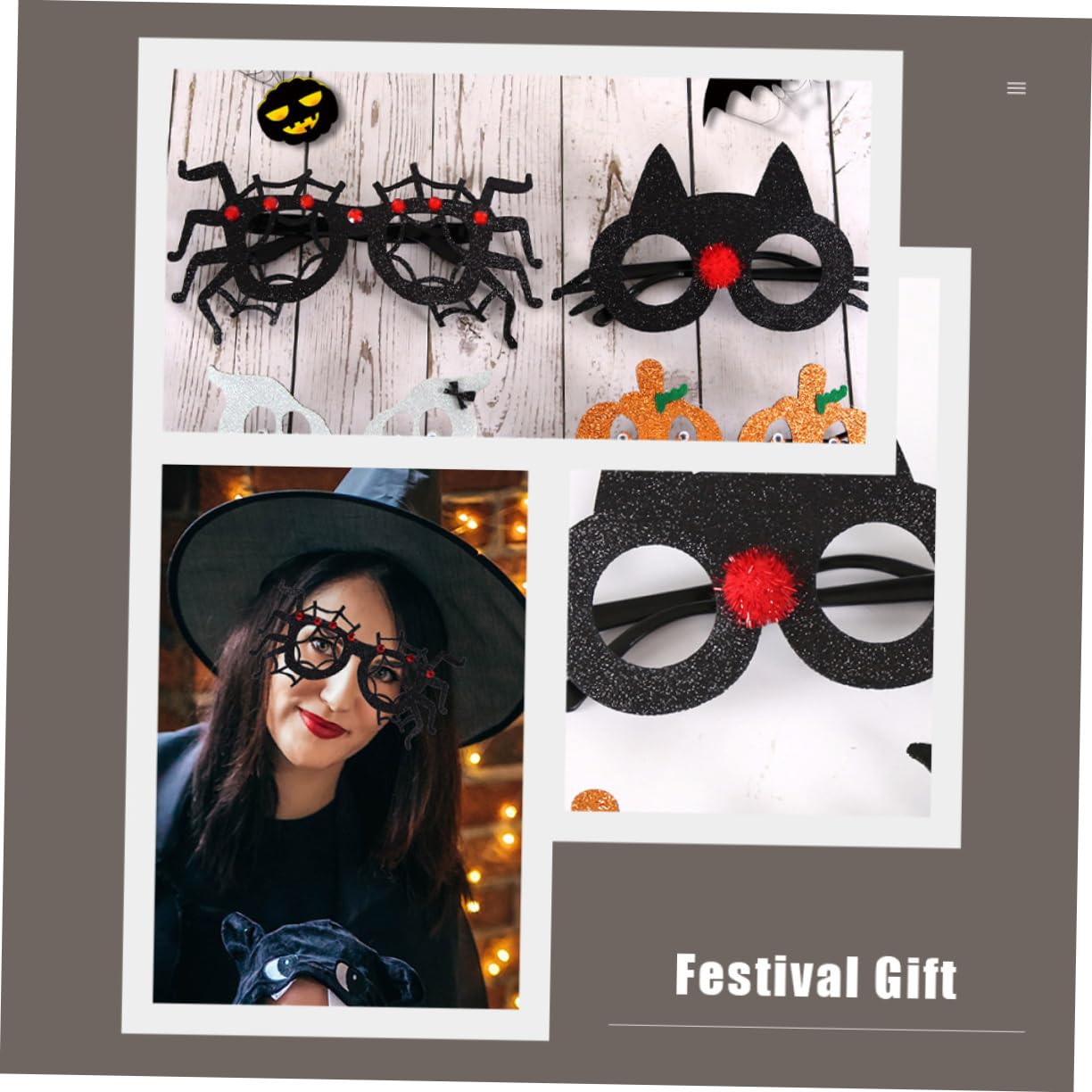 SOIMISS 28piezas Gafas Divertidas De Halloween Accesorios y Cómodos Aleatorios
