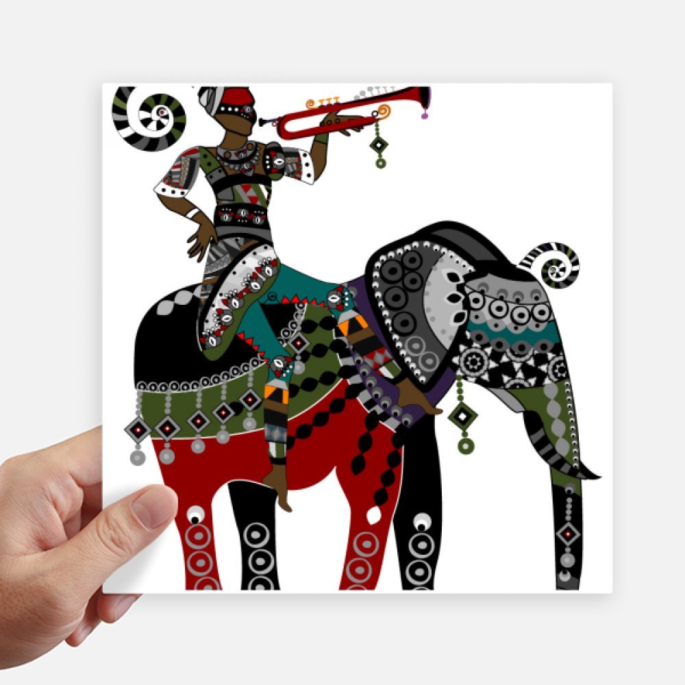 Autocollant carré motif éléphant pour personnaliser un ordinateur portable ou une moto