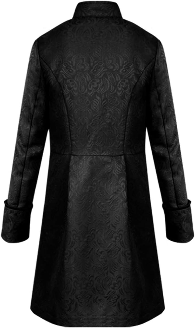 Men's Steampunk Coat Colonial Jacket Vintage Medieval Victorian Costume Tailcoat - Image 2