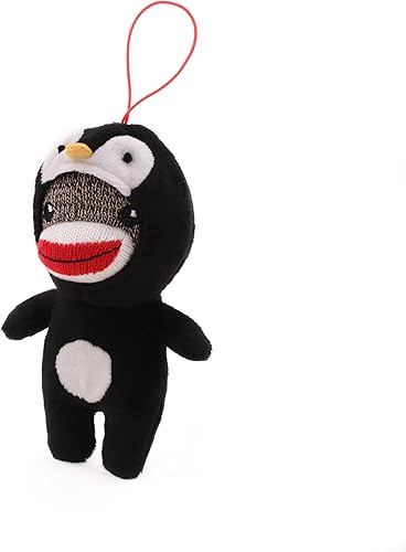 Miniatura 5 de Plushland Juguetes de peluche de Navidad, lindo calcetín suave Sockiez mono decoración de árbol de Navidad, bonito regalo de Navidad, adorno de