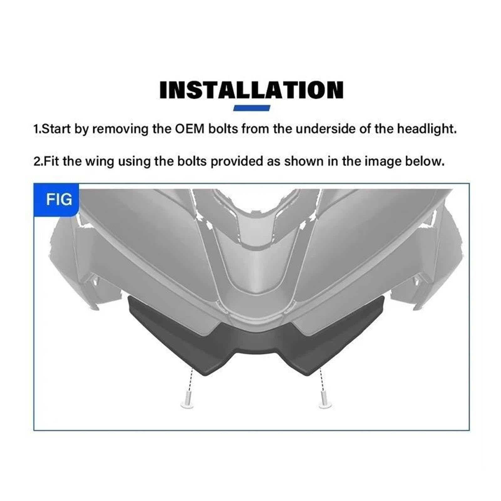 Für Tiger für Sport 800 660 2022–2026. Front-Winglet-Spoiler