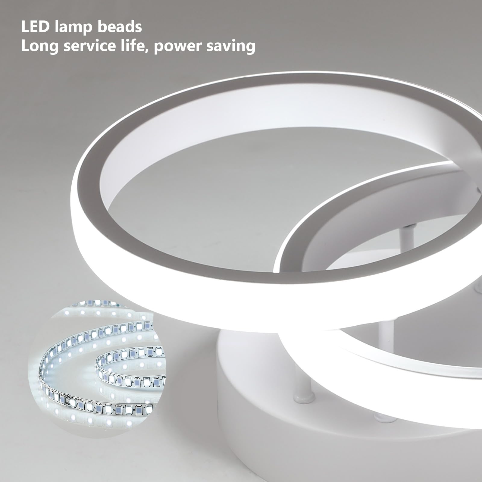 2 Stück LED Deckenleuchte Weiß Runde Kaltesweiß 6500K, 22W 2475LM