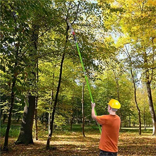 Astsäge, 8M Astsäge Handsäge mit Teleskopstiel Baumsäge Teleskop Hochentaster Manuell Einstellbare Länge mit Tragetasche 2 Sägeblätter Baumsäge Gartengeräte Set für Astungsarbeiten und Baumpflege