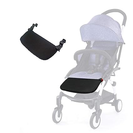 THE WHITE SHOP Stroller Footrest, Stroller Accessories infants Leg Rest?8.5 Inch Long Extend Infant Pram Footboard?Black?