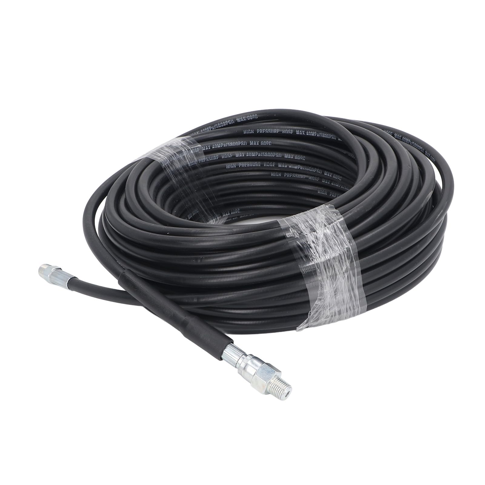 YWBL-WH 50 -metrowy Zestaw do Wody o Wysokim Ciśnieniu do Pralki Elektrycznej 5800PSI M22 do 1/4 NPT Szybka Regulacja Odpływu - Dysze wąż, Odpowiednie do Użytku Domowego i Komercyjnego