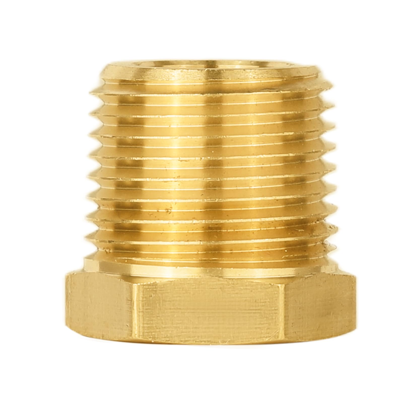(Pack of 10) EFIELD 3/8" Male NPT Hex Plug, Solid Brass Pipe Fittings,(NPT085)
