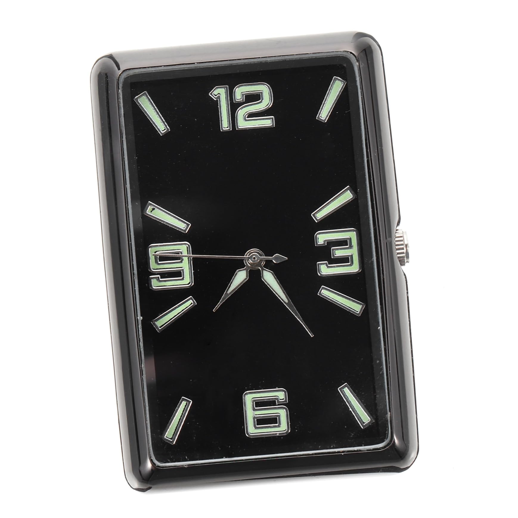 Reloj Analógico de Coche Cuadrado, Adorno para Tablero Negro