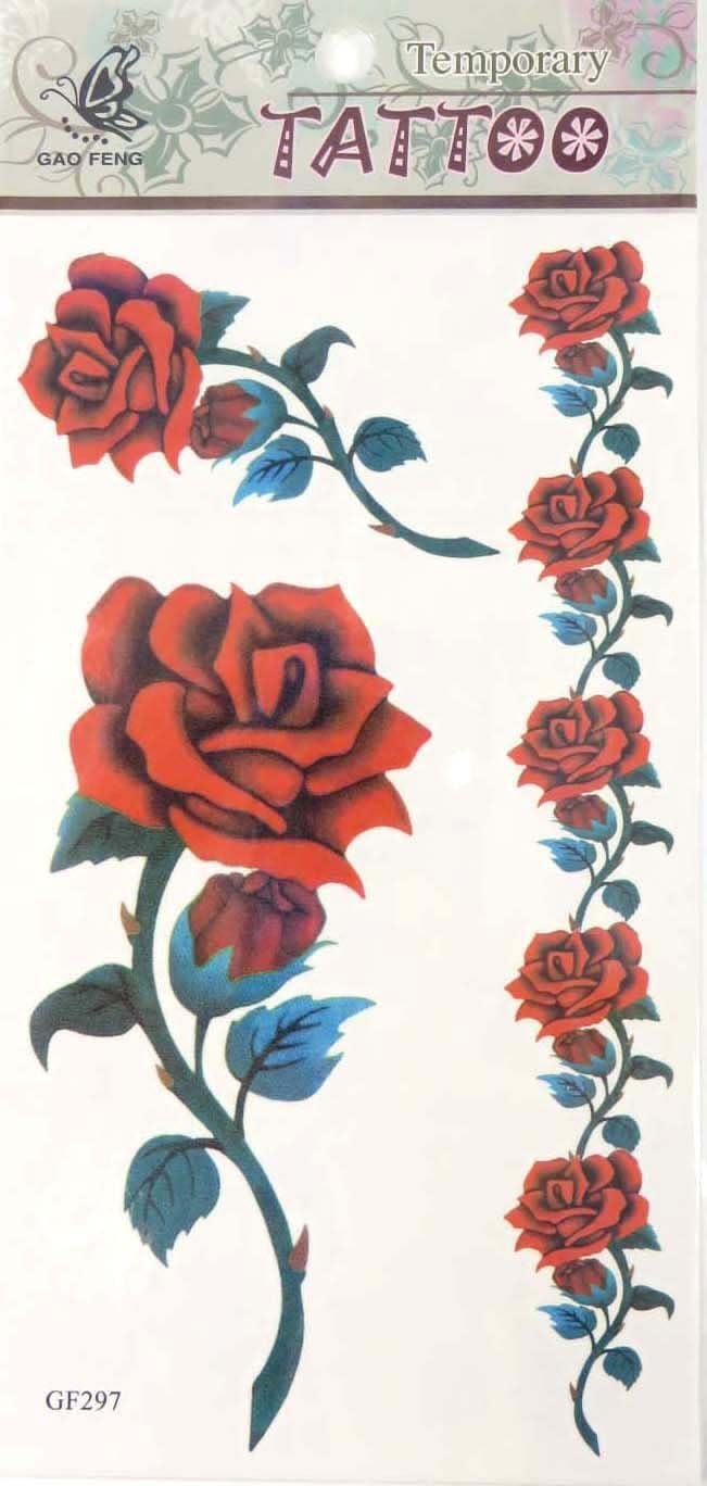 rose flower temporary tattoo sticker Armlet armband wrist