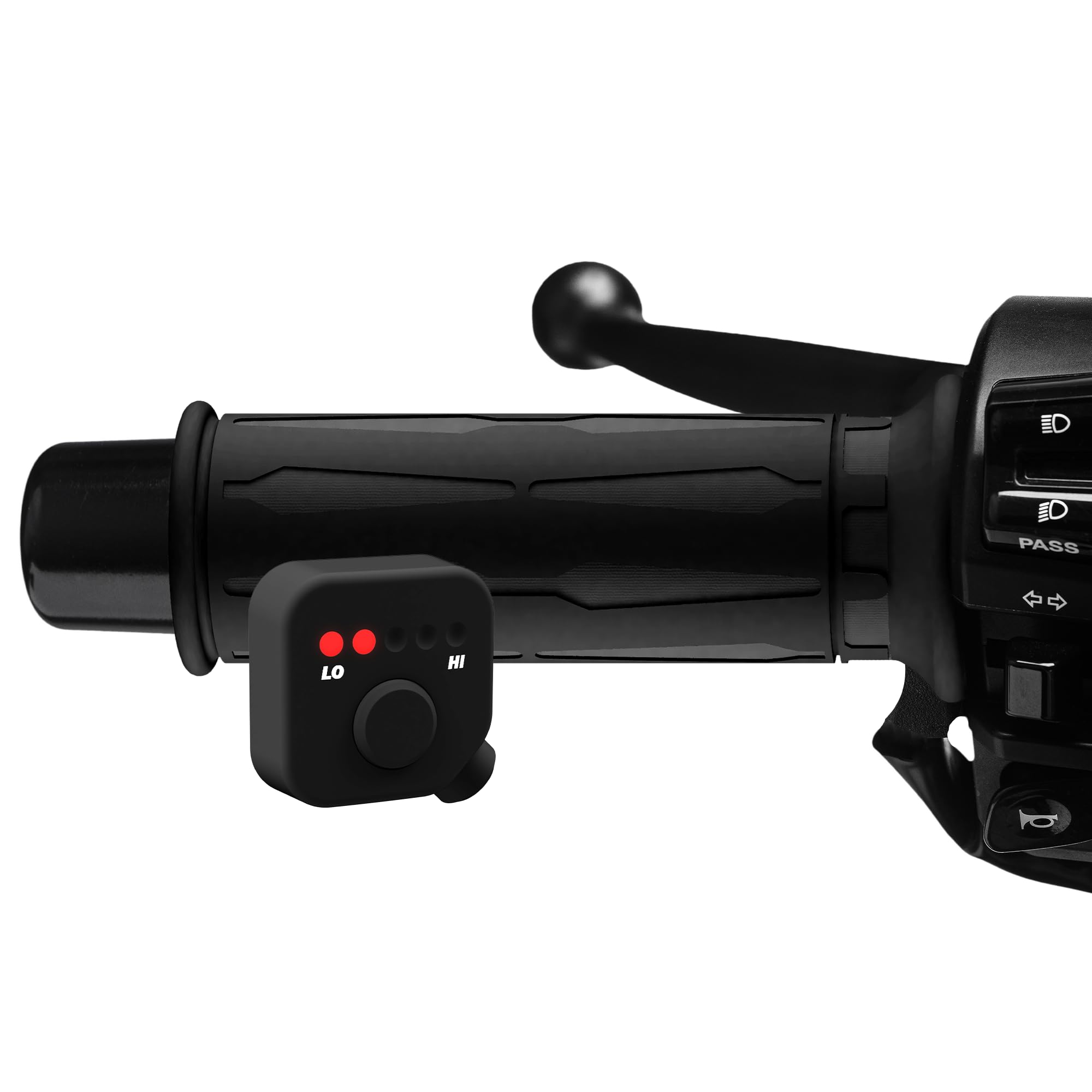 Ultimateaddons Poignées chauffantes essentielles pour moto avec 5 niveaux de chaleur, mémoire de réglage et système de contrôle externe pour guidon de 22 mm de diamètre