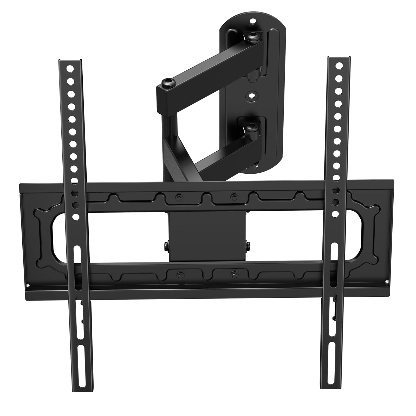 HCMOUNTINGSwivel and Tilt TV Wall Mount for 26-55 inch Flat Screen Curved TVs, TV Bracket with Single Stud Level Adjustment Full Motion VESA 400x400mm Holds up to 88lbs