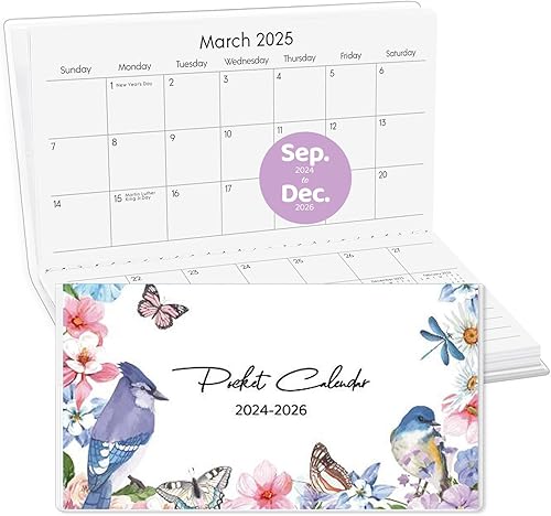 Miniatura 8 de Zuozee Calendario de bolsillo 2024, planificador de bolsillo pequeño 2024-2025 para bolso, 3.5 x 6.5 pulgadas, de mayo de 2024 a diciembre de 2025,