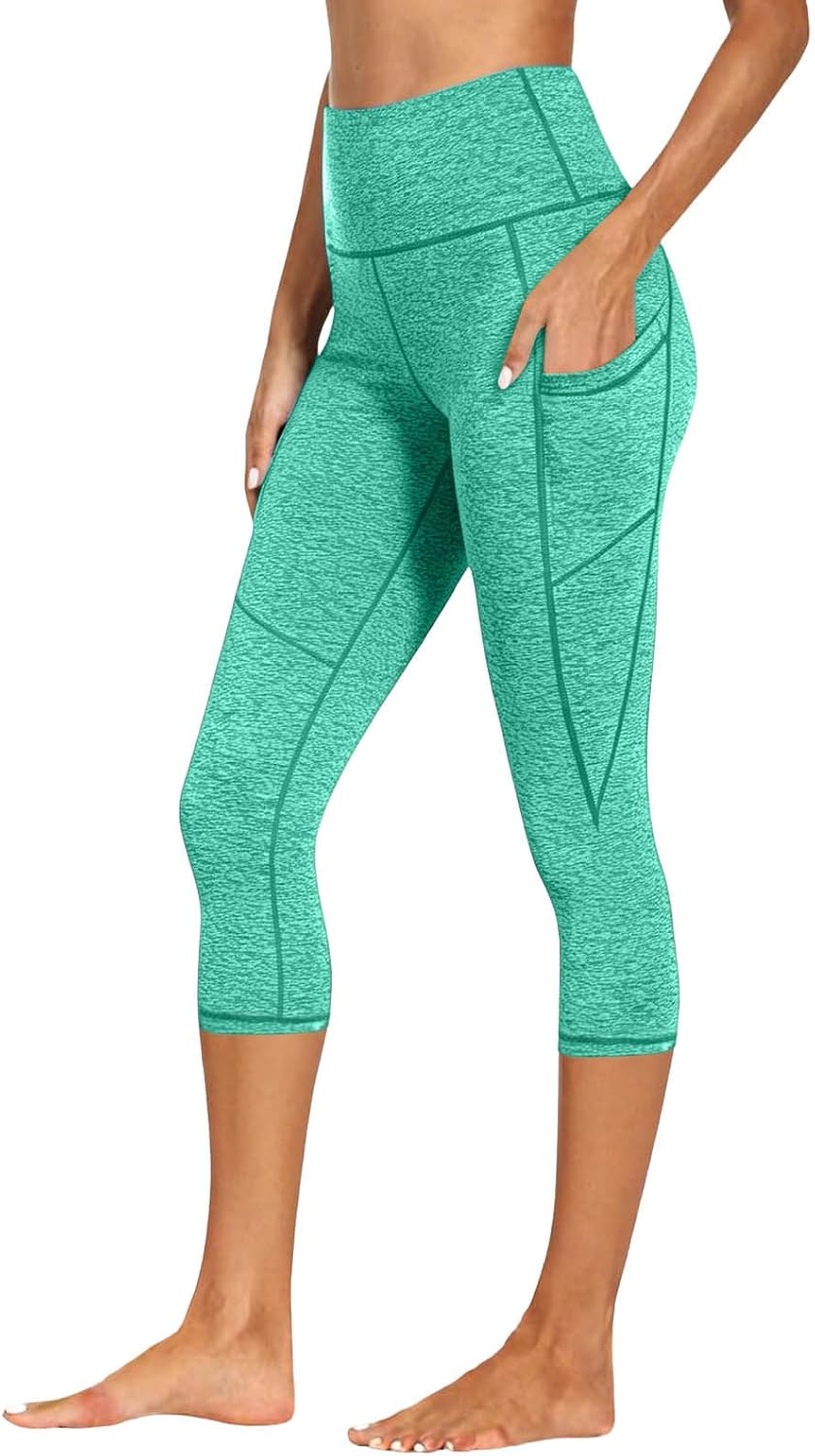 Capri Leggings for Women Summer Stretch Capris Slim Fit High Waisted Pant Soft Workout Yoga Pants with Pockets