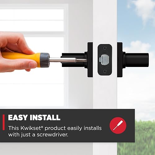 Miniatura 4 de Kwikset Casey - Manija de bloqueo de puerta de entrada, entrada exterior con llave segura, mango reversible, tecnología de seguridad SmartKey Re-Key