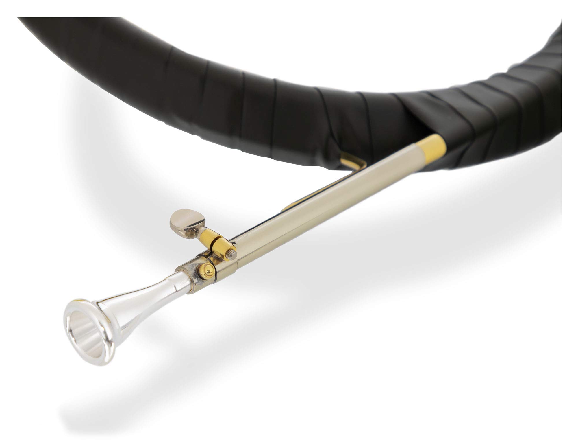 Classic Cantabile PH-400 Bb-Parforcehorn - Cor de chasse et cor de signal avec coulisse - Cor double tour en laiton verni clair - Inclus embouchure et étui léger