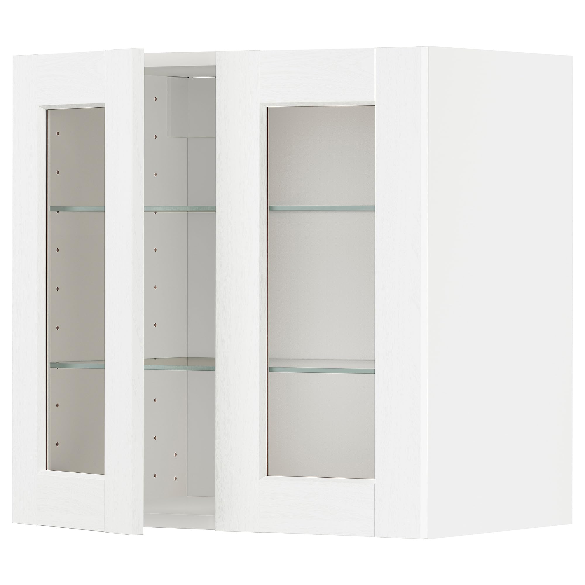 METOD armoire murale vitrée blanc Enköping 60x60 cm pour cuisine