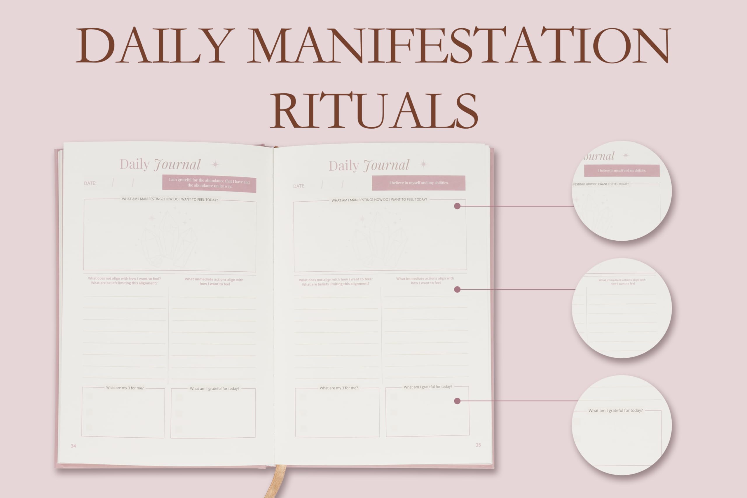 Manifestation Journal for Women - 12- Week Self Care Journal w/Vision Board, 100 Digital Affirmation Cards, Gratitude Prompts & Goal Setting, Meditation - Image 4