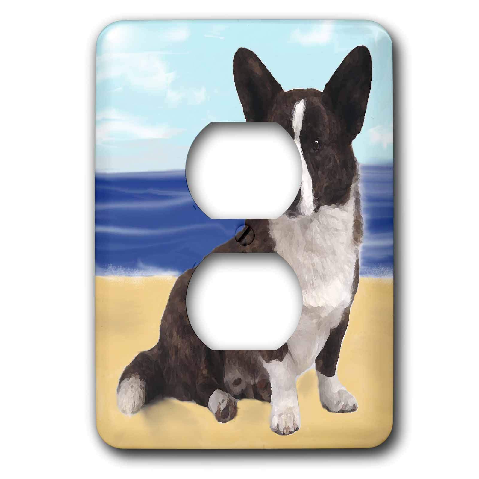 Tapa de enchufe Corgi lsp_4161_6 para decorar el cuarto infantil o tu salón familiar