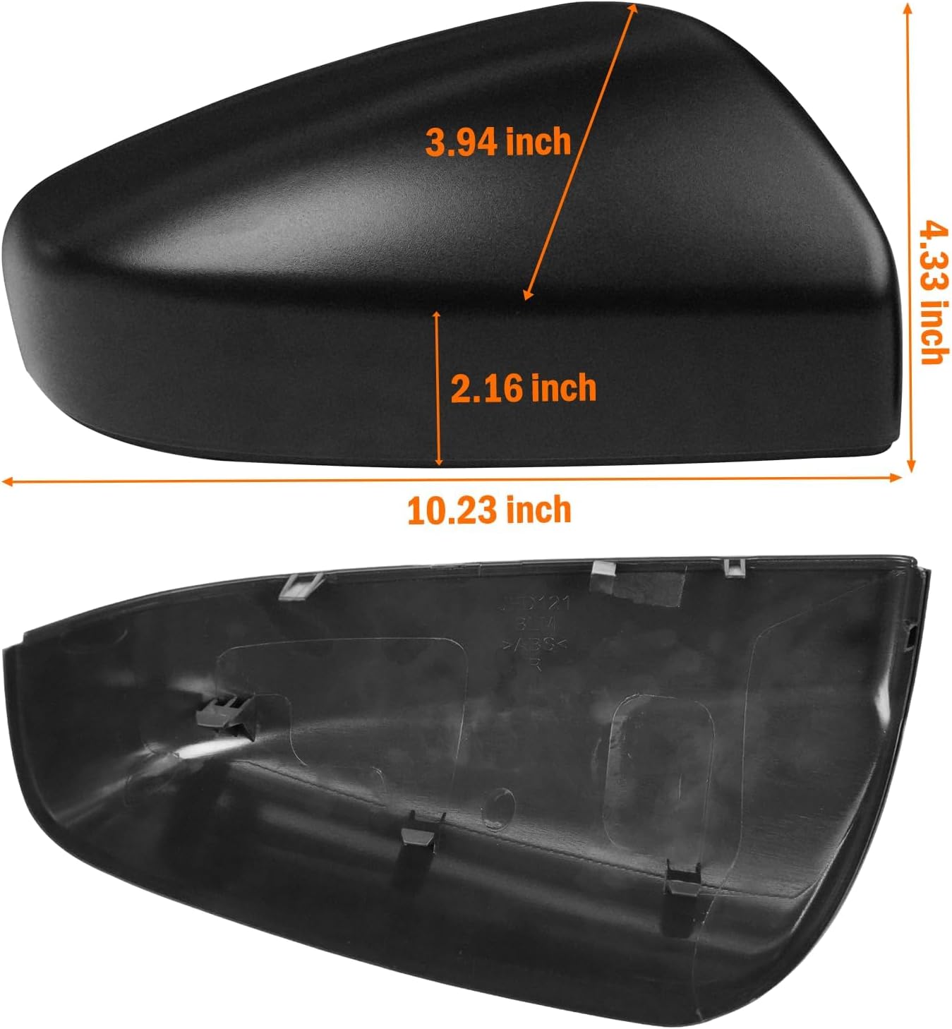 Yumzeco Compatible with Subaru Impreza Side Mirror Cover 2017-2023//Ascent 2019-2023//Legacy Outback 2018 2019,Passenger Side Subaru Mirror Cap W/O Light Replacement Replace for 91054FL01A-Right Black