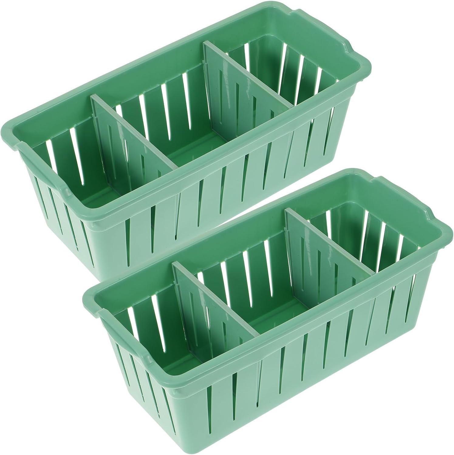 GALPADA 2pcs Cosmetics Organizer Box with Hollow Baffles for Women