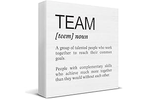 Wooden Box Sign Team Definition for Office