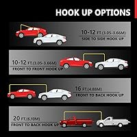 Vista 8 de Cable de refuerzo de batería de calibre 0 resistente de 20 pies, puente de alimentación de emergencia de 800 amperios