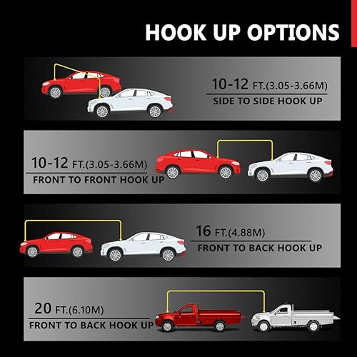 Miniatura 8 de Cable de refuerzo de batería de calibre 0 de 20 pies, puente de alimentación de emergencia de 800 amperios
