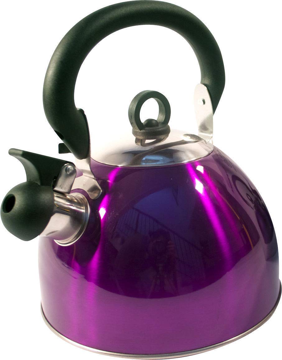 Kabalo Purple Stainless Steel Whistling Kettle 2.5L Stove Top Hob Kitchenware Camping