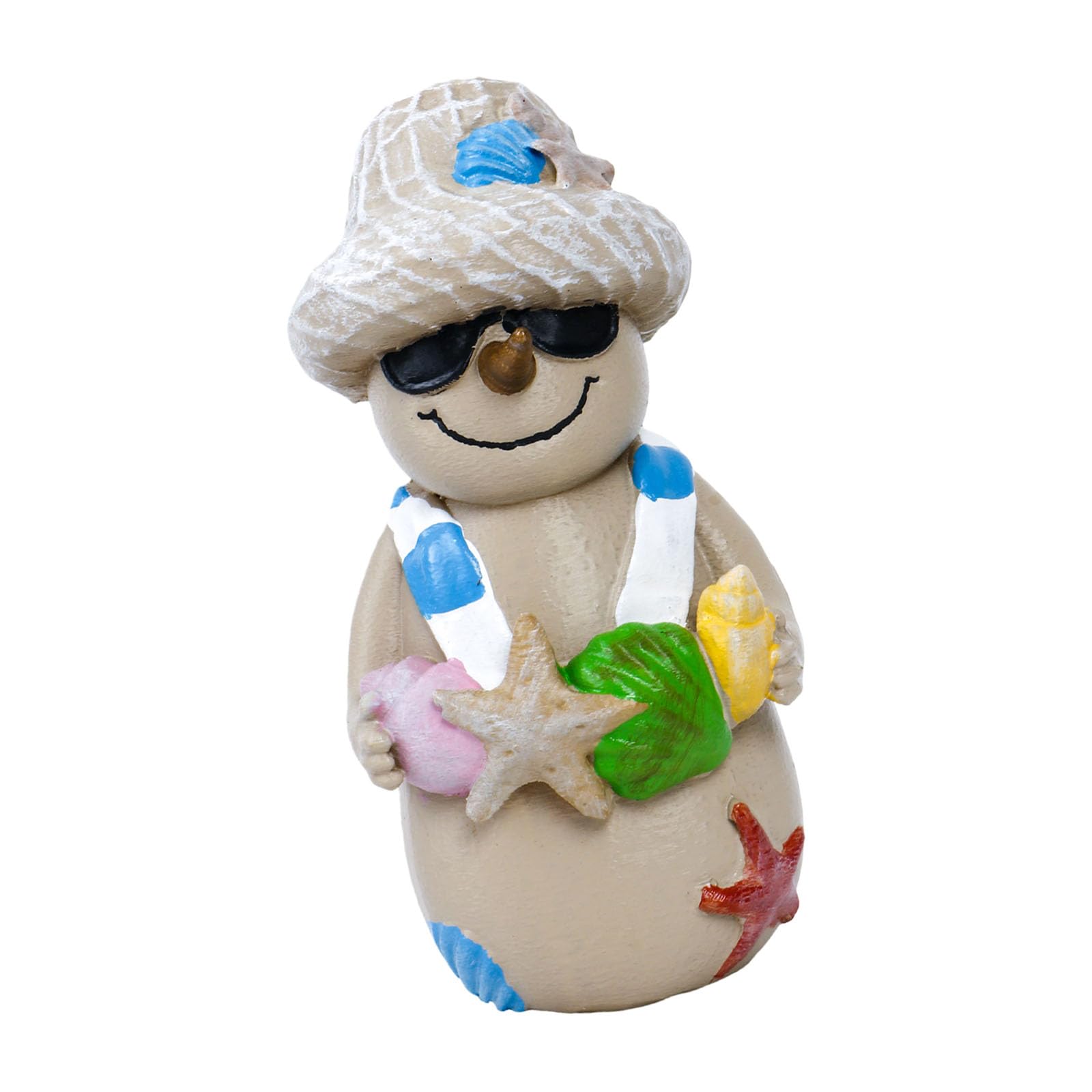 Figurine bonhomme de neige décoration Noël résine intérieur