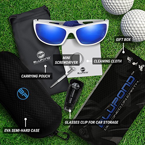 BLUPOND Polarized Sports Sunglasses for Men - TR90 Unbreakable Frames for Golf Cycling Driving - Scout2