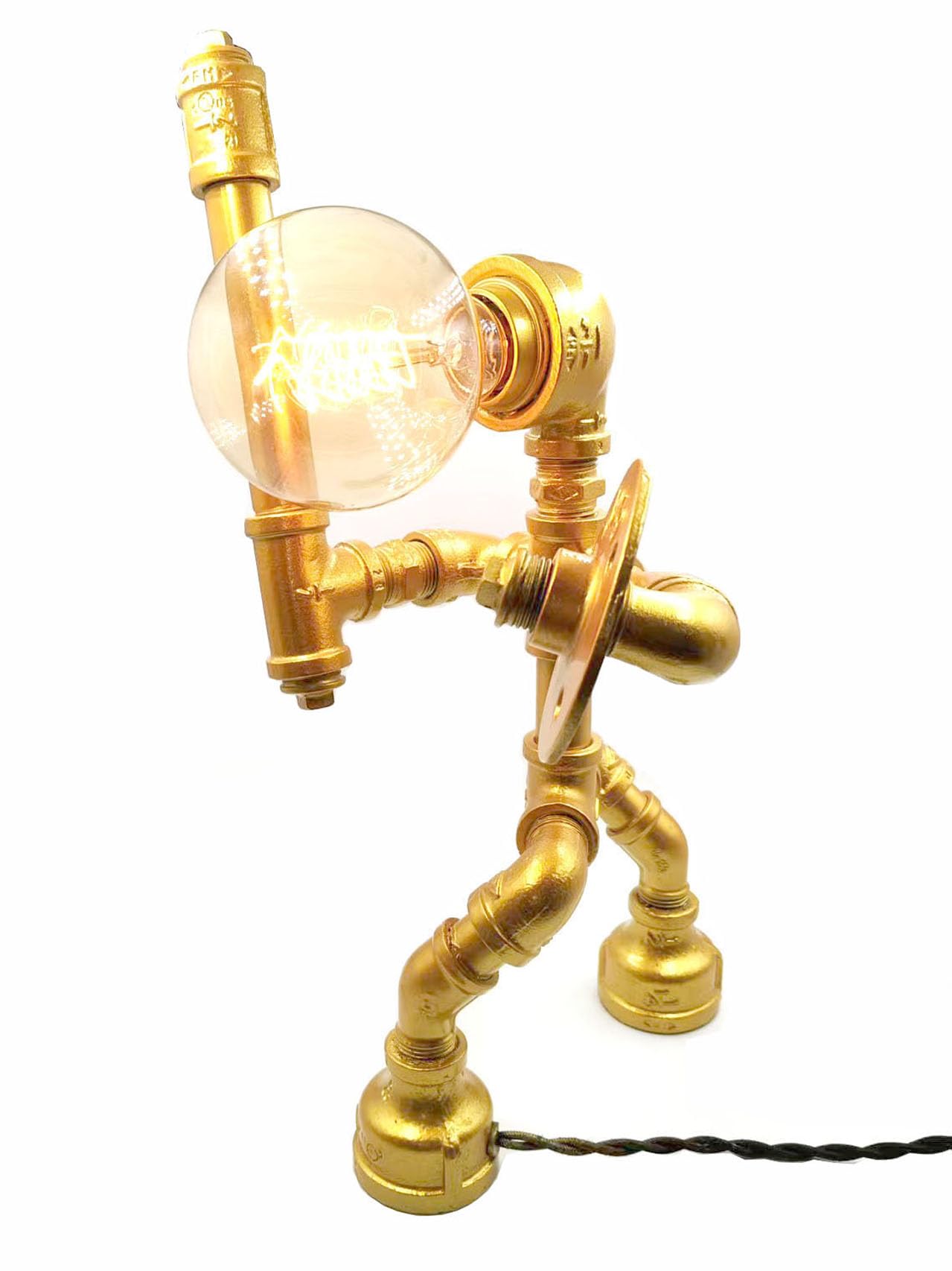 Industrial Pipe Lamp Socket - Steampunk Lighting -4