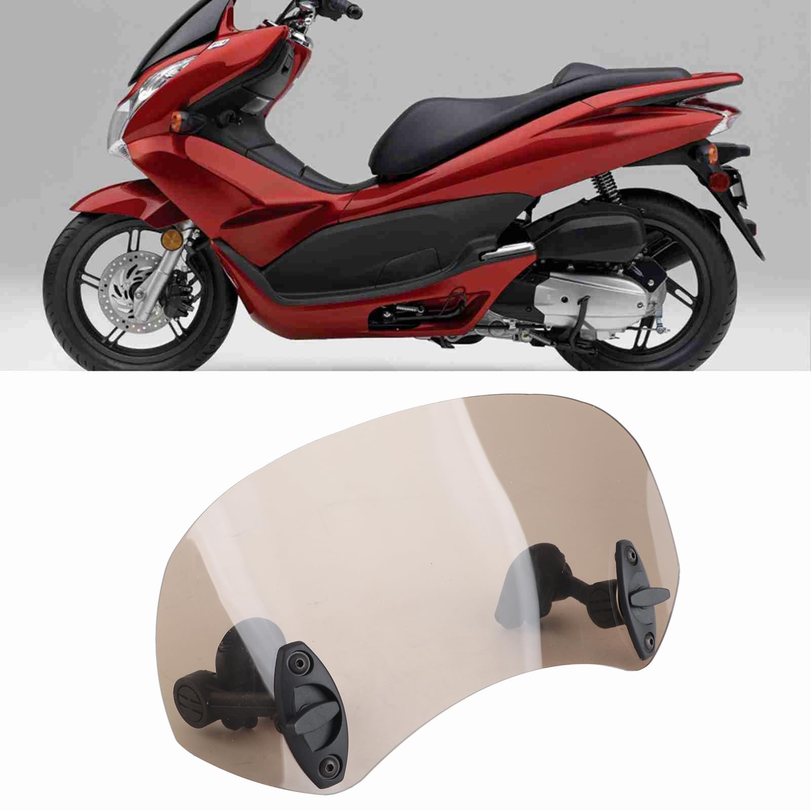 Clip réglable sur Pare-Brise Déflecteur de Vent Extension de Pare-Brise Spoiler Accessoires pour et Autre Installation de Type général de Moto