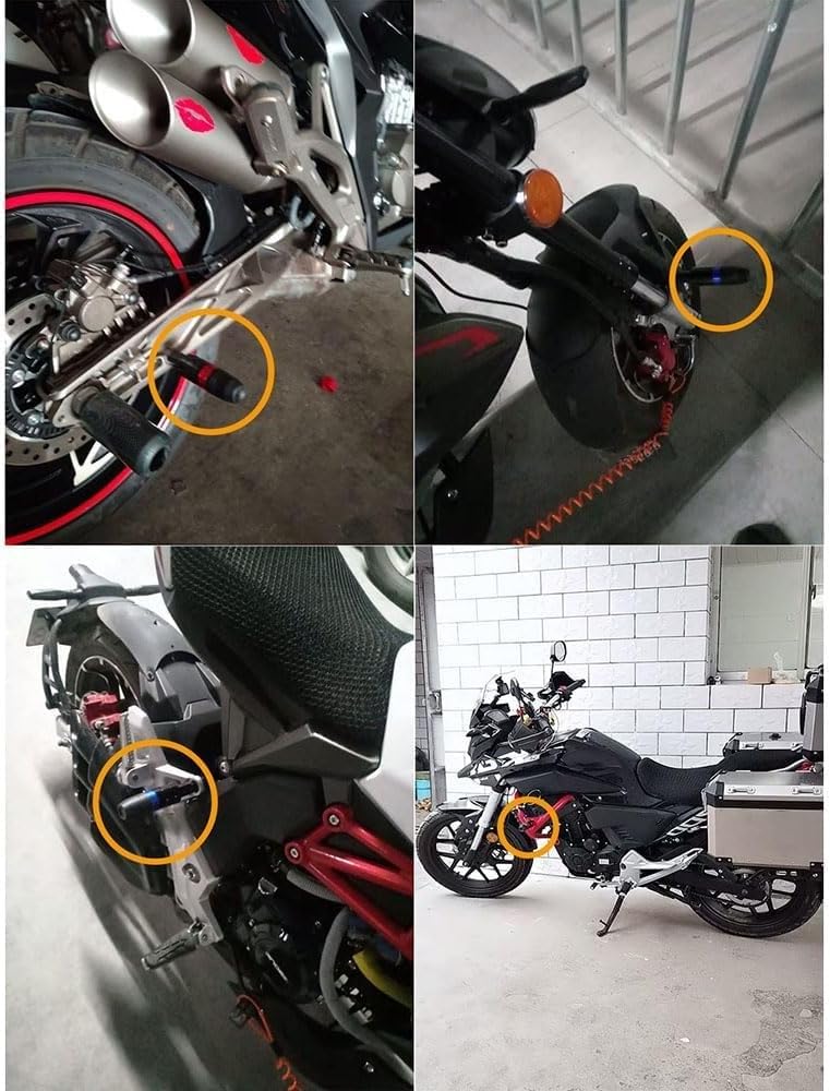 Tamponi Paratelaio Moto per Yamaha WR 125 R (09-2017), Moto Corpo Anti-Caduta Palla Protezione Anticaduta Accessori Modifica Sicurezza,E Black