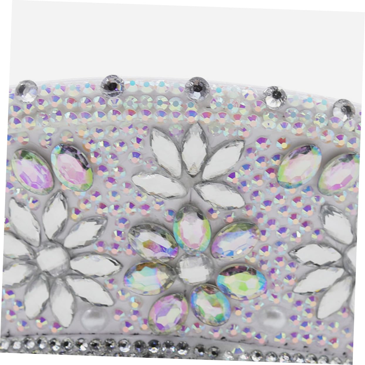 Amosfun Sombrero Tamaño Ajustable Gemas de Imitación de Novia Blanco y Diseño Brillante para Despedidas de Soltera y Bodas