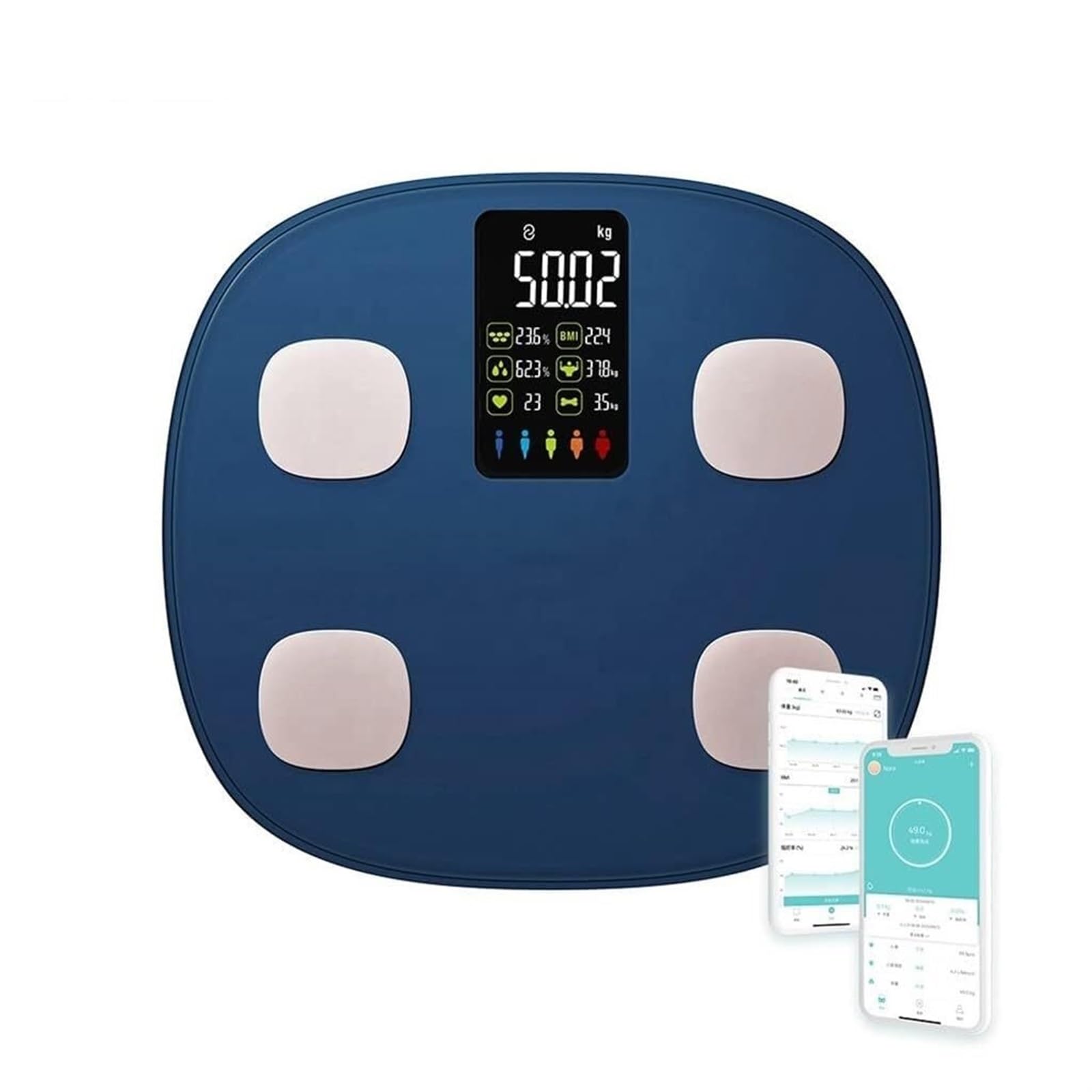 RUVOO Bascula de Baño Báscula De Grasa Corporal Báscula Electrónica Digital Báscula De Peso Inteligente Balanza De Pesaje Bascula Inteligente
