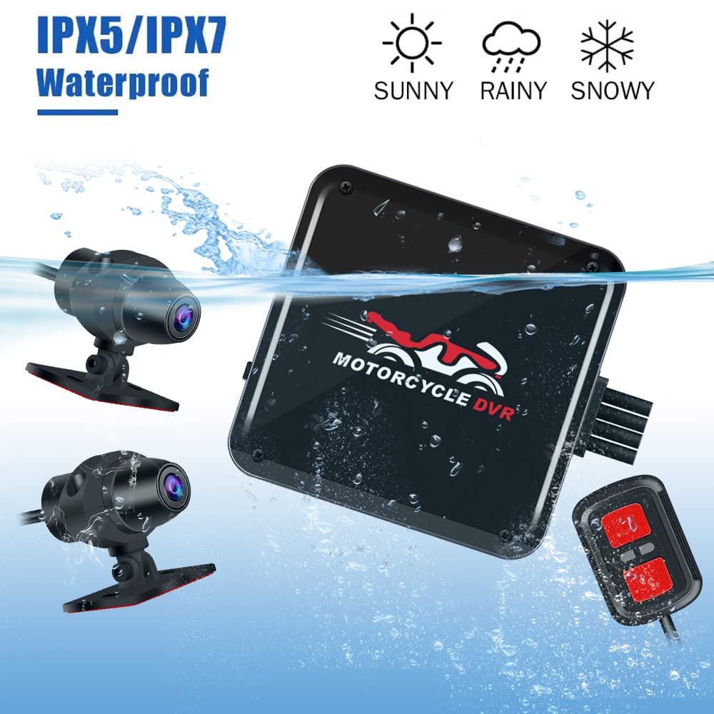 VSYSTO Motorrad Dashcam Mit 130 ° Weitwinkel Doppe Produktbild-Vorschau 7
